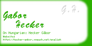 gabor hecker business card