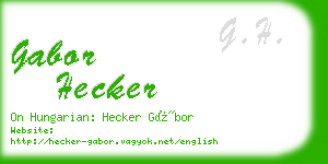 gabor hecker business card